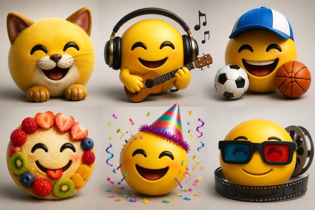 scarica smiley gratis a tema: animali, musica, sport, cibo, feste e cinema per esprimere emozioni in modo divertente e originale.